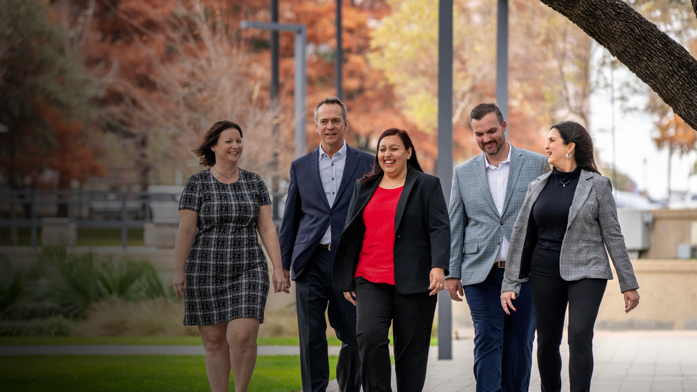 Personal Banking, Team walking outside